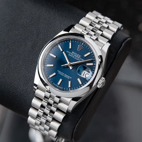 rolex datejust 36 blue dial price|Rolex 36mm Datejust diamond bezel.